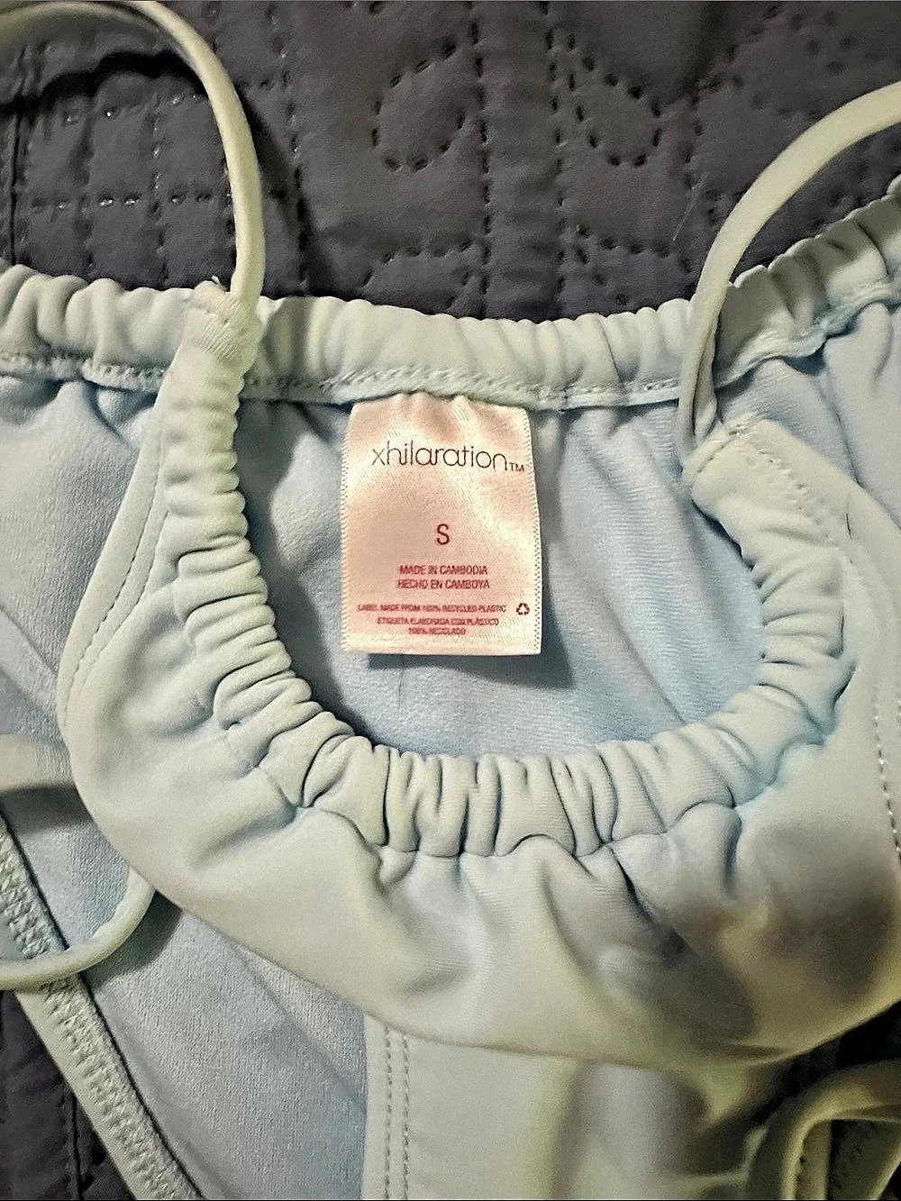 Xhilaration Women's Bikini Set light blue Small bottoms Large Top Like New
